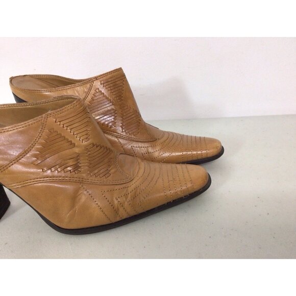 Enzo Angiolini Cowboy Boots Mule Heels Womens 6.5 - Picture 5 of 7